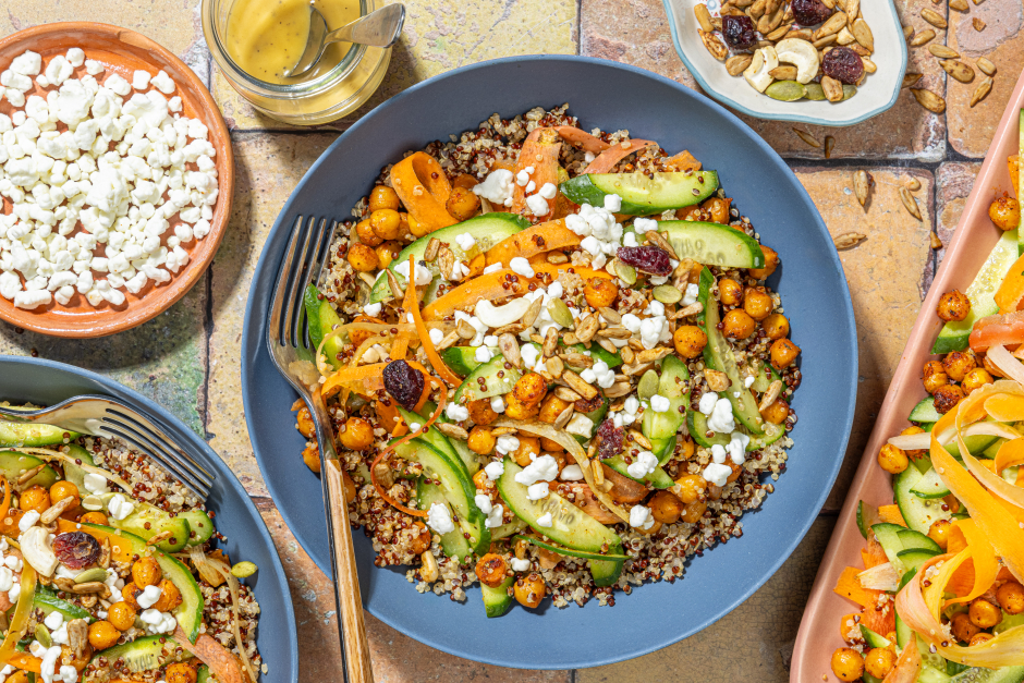Maple-Dijon Roasted Chickpea Salad