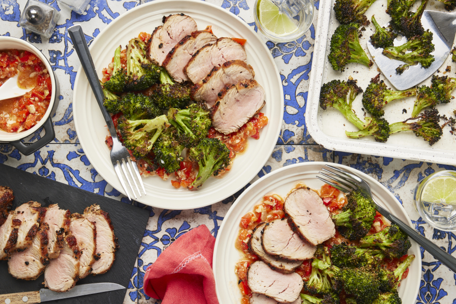 Paleo: Pork Tenderloin with Romesco Sauce