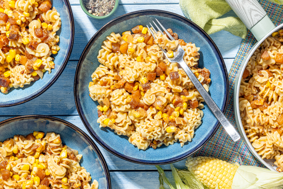 Mac and cheese aux légumes cachés