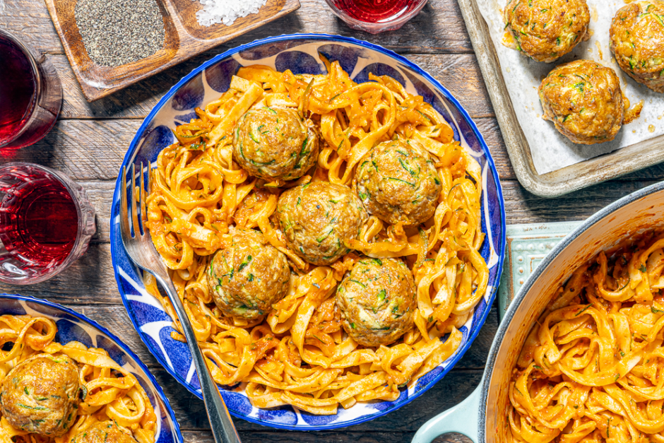Baked Sausage & Zucchini Meatballs