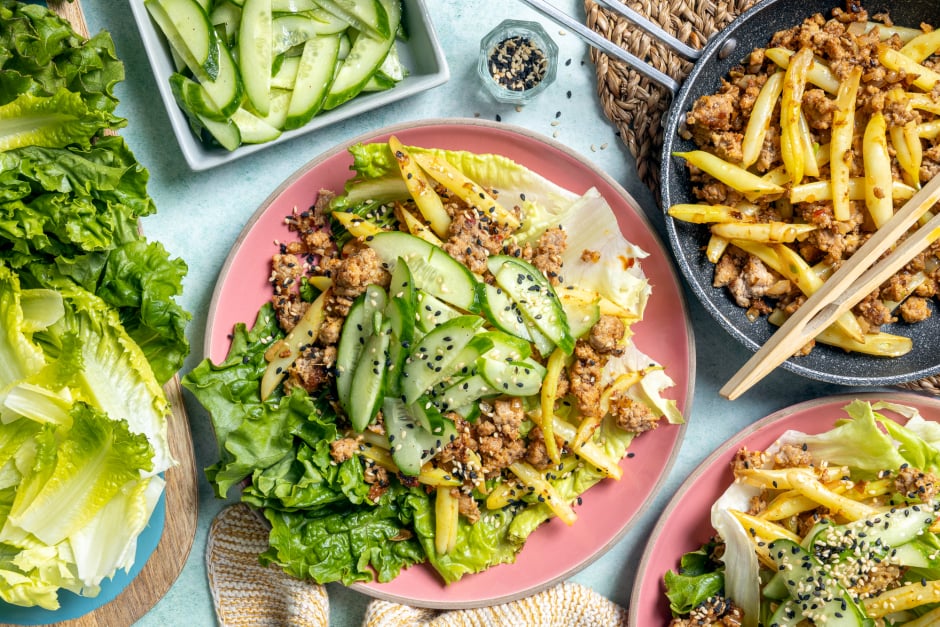 Spicy Firecracker Pork Lettuce Cups