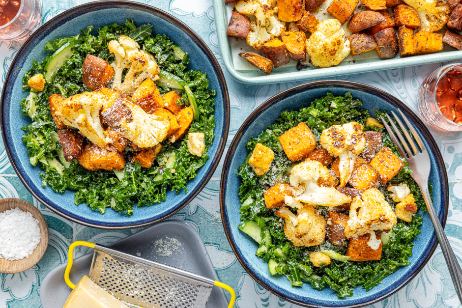 Veggie-Full Kale Caesar Salad