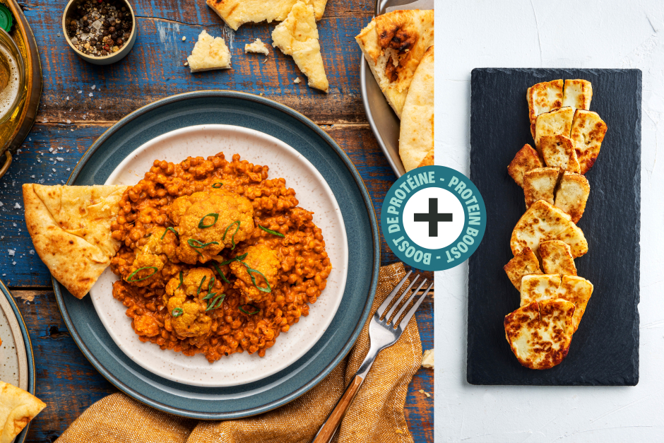 Protein Boost | Cauliflower, Halloumi & Lentil Curry