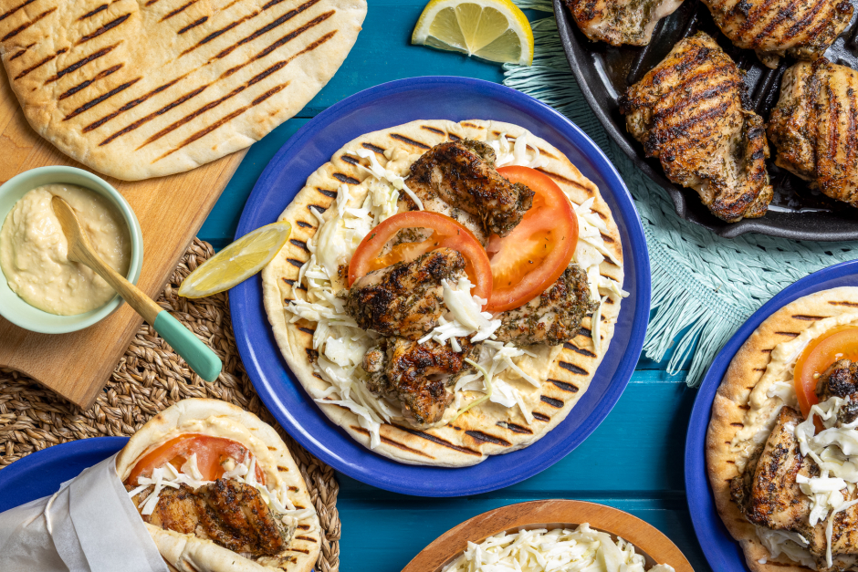 Souvlaki-Style Grilled Chicken Pita