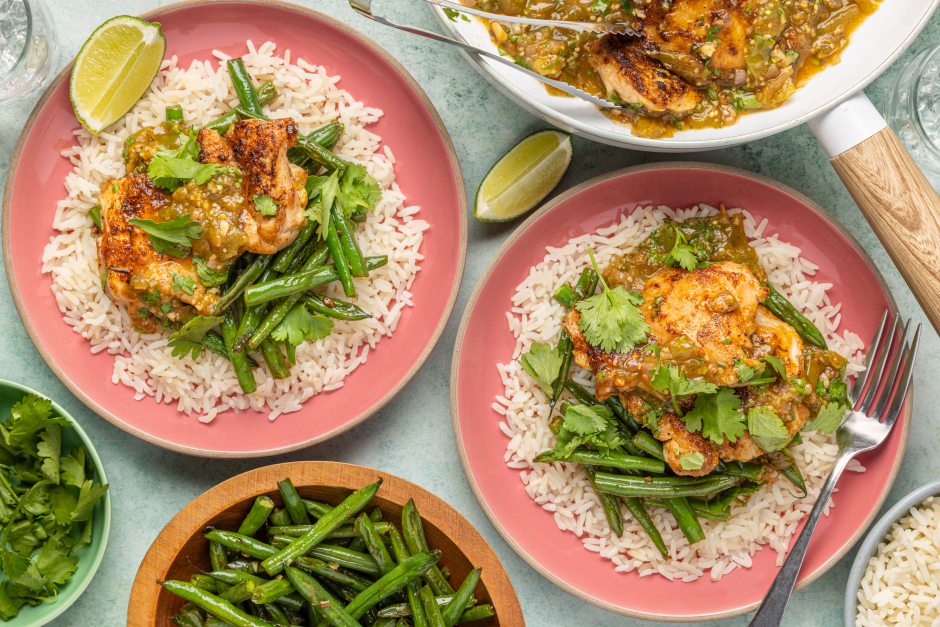 Tomatillo-Braised Chicken Thighs