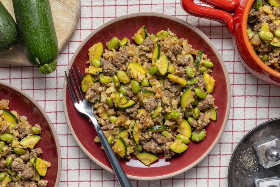 Beef Cauliflower Fried 'Rice'