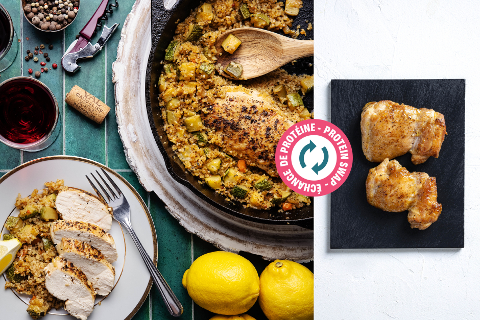 Protein Swap | Lemony Chicken Thigh Skillet