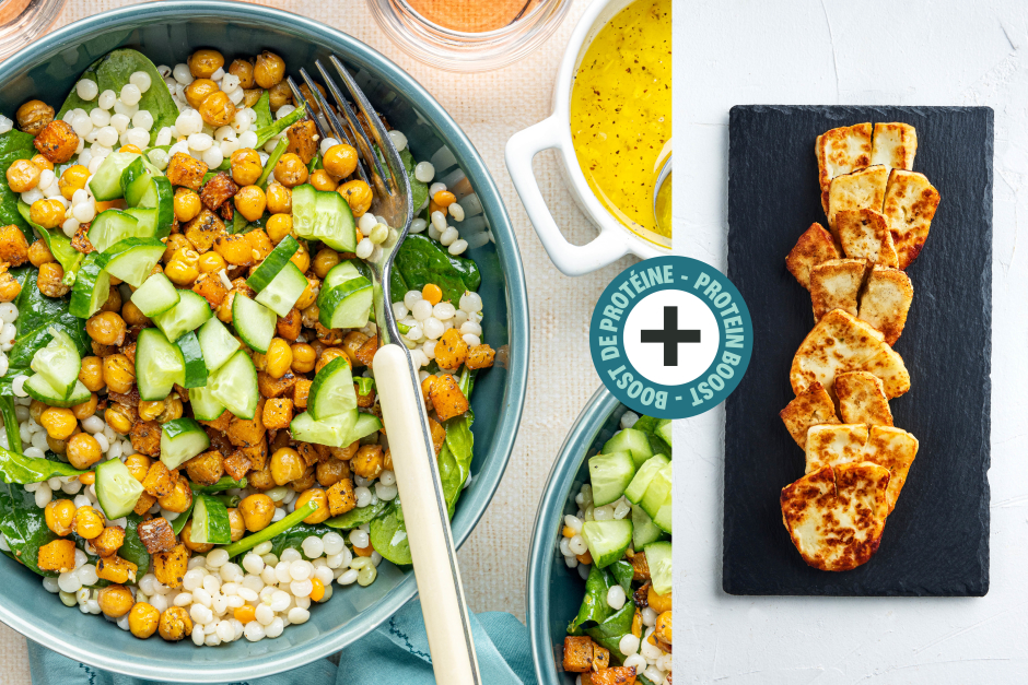 Protein Boost | Falafel-Spiced Chickpea, Halloumi & Butternut Bowls