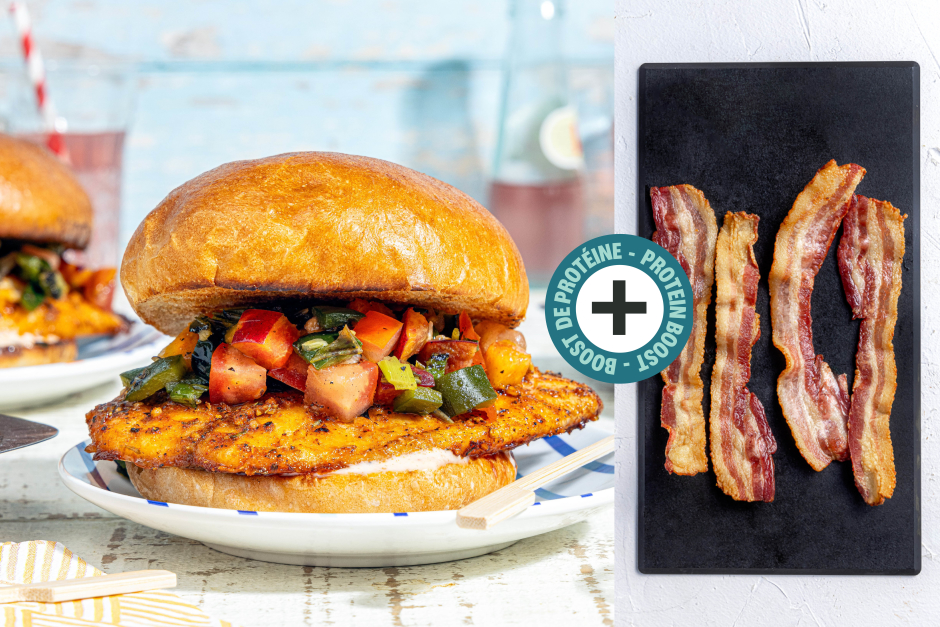 Boost de protéines | Burgers de bacon et tilapia grillé