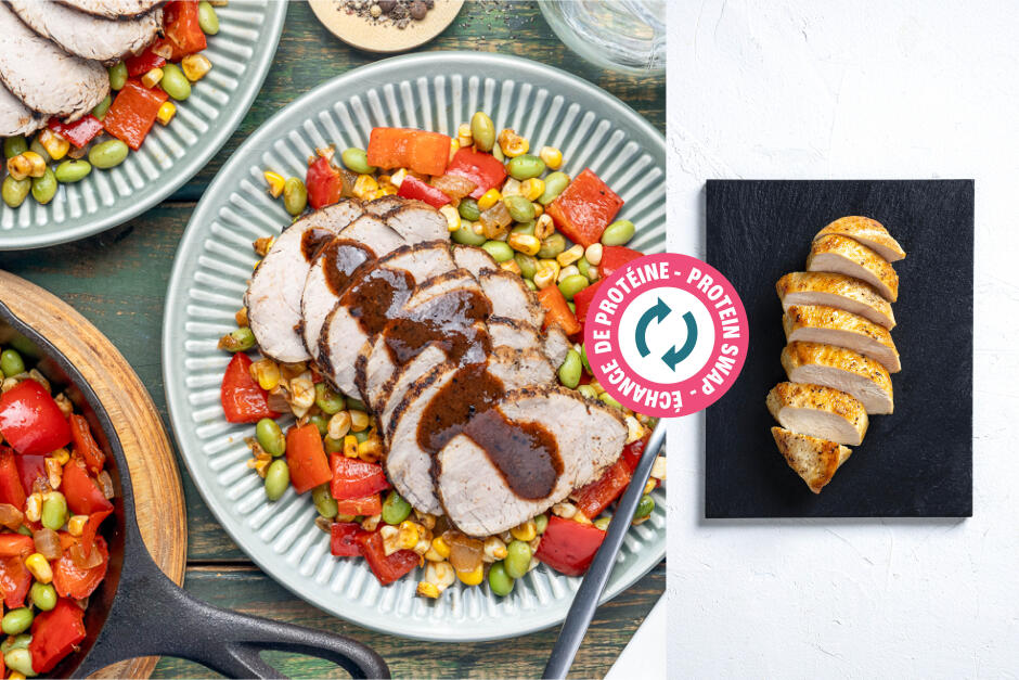 Protein Swap | Roasted Bourbon Chicken Breasts