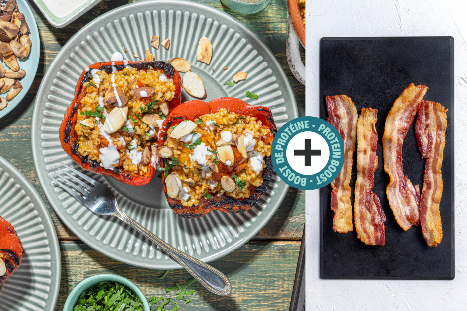 Protein Boost | Spanish Smoky Stuffed Grilled Peppers with Bacon