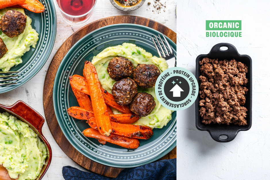 Protein Upgrade | Roasted ORGANIC Beef Meatballs with Maple-Brown Butter Carrots