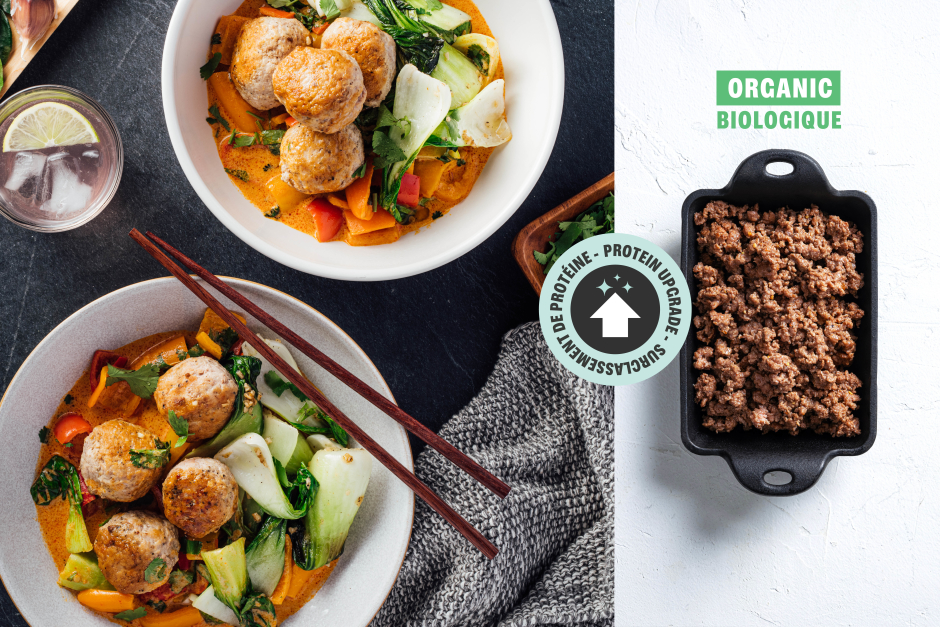 Protein Upgrade | ORGANIC Beef Meatballs in Spicy Red Curry