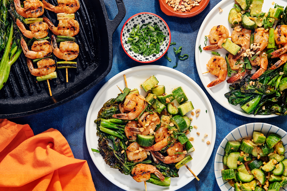 Carb-Wise: BBQ Shrimp Skewers with Miso, Honey & Lime