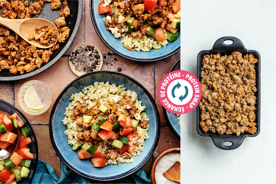 Protein Swap | Speedy Souvlaki-Spiced Chorizo Bowls