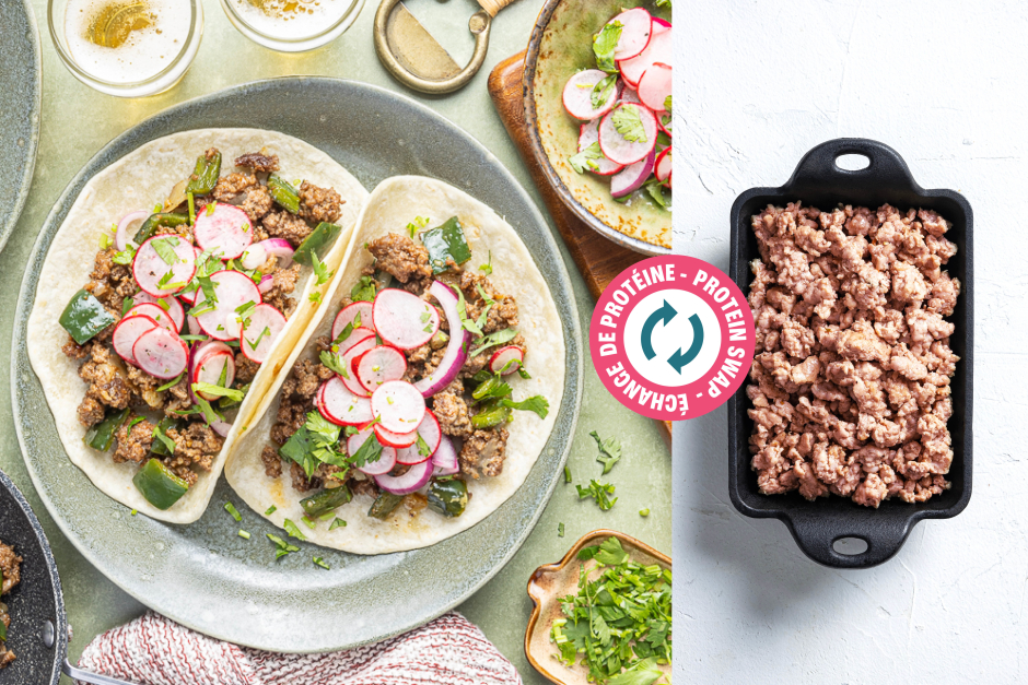 Protein Swap | Cheesy Poblano Pork Tacos