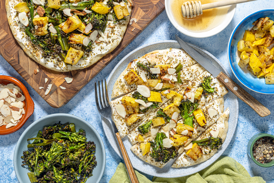 Za’atar-Grilled Veggie Flatbreads
