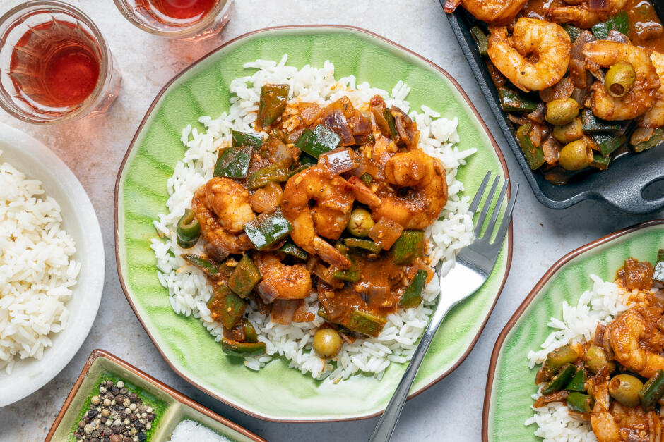 Cuban Creole Shrimp Sauté