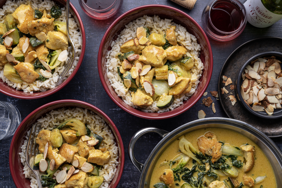 Chunky Chicken, Zucchini & Bok Choy Curry
