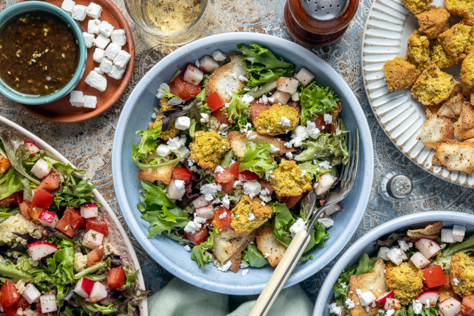 Fattoush Salad with Falafel & Feta