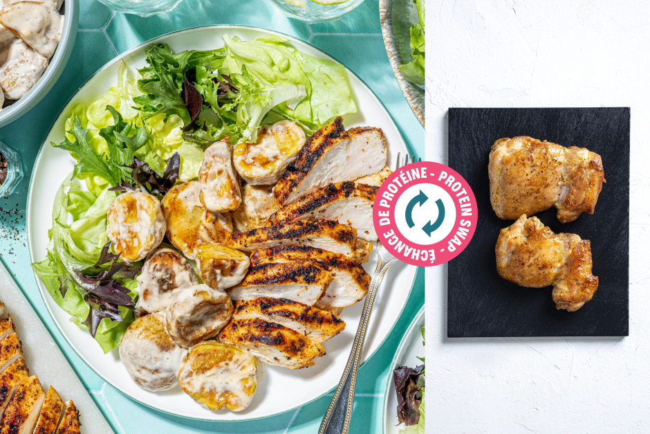 Protein Swap | Grilled Lemon & Chicken Thigh Dinner