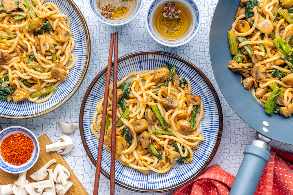 Creamy Mushroom & Miso Shanghai Noodles