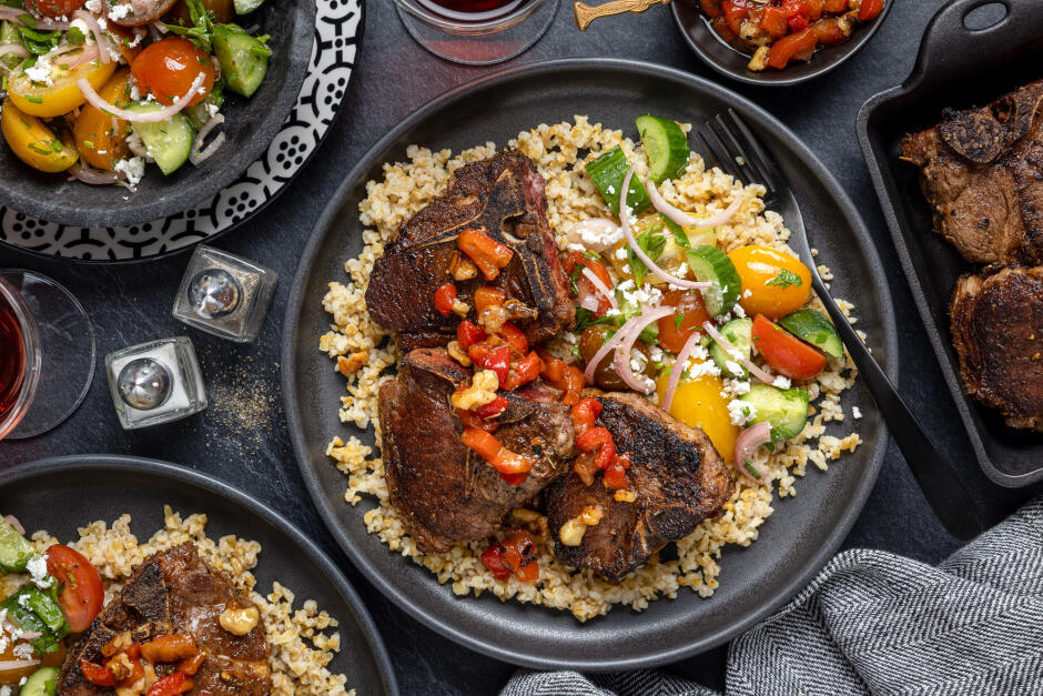 Côtelettes d'agneau nourri à l'herbe style Balkans