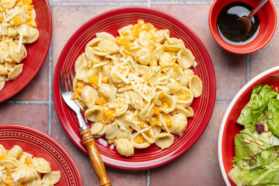 Orechiettes courge et cheddar