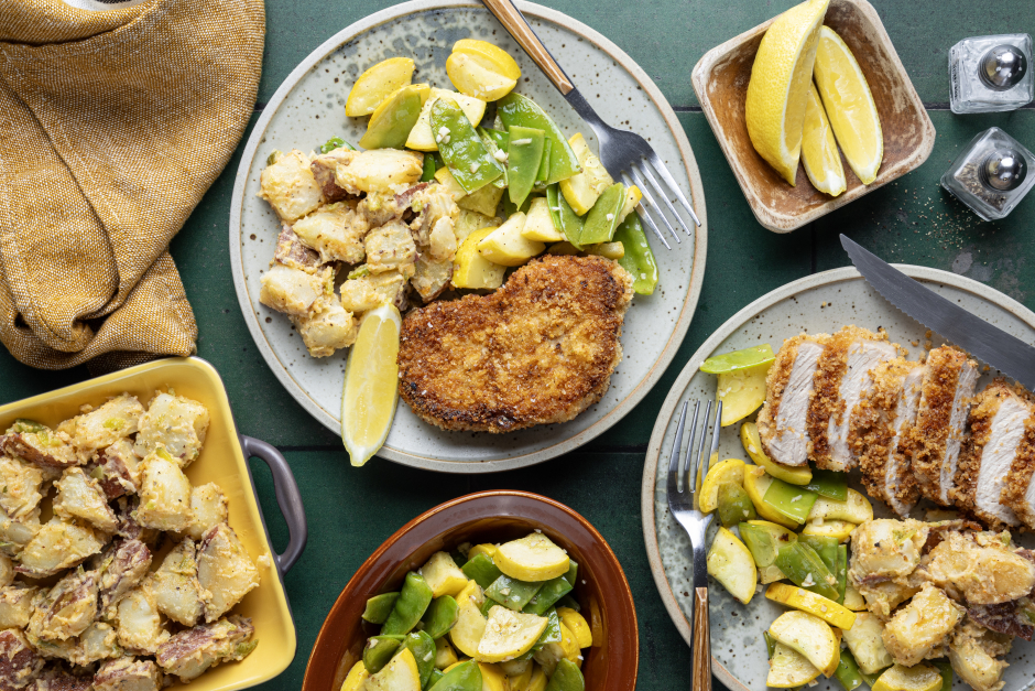 Schnitzels de côtelettes de porc