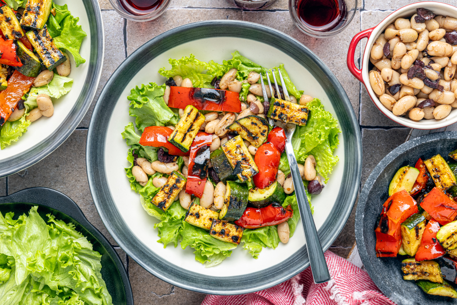 Grilled Antipasto Salad Bowls