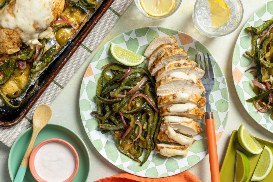 Nacho-Spiced Chicken & Poblano Traybake