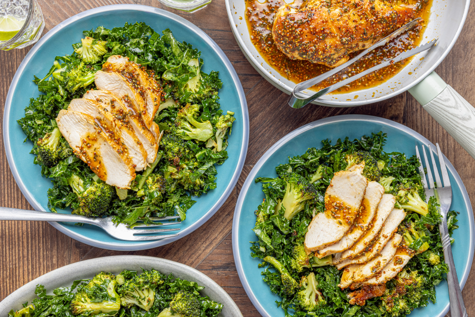 Seared Chicken Breasts with Mustard-Thyme Sauce