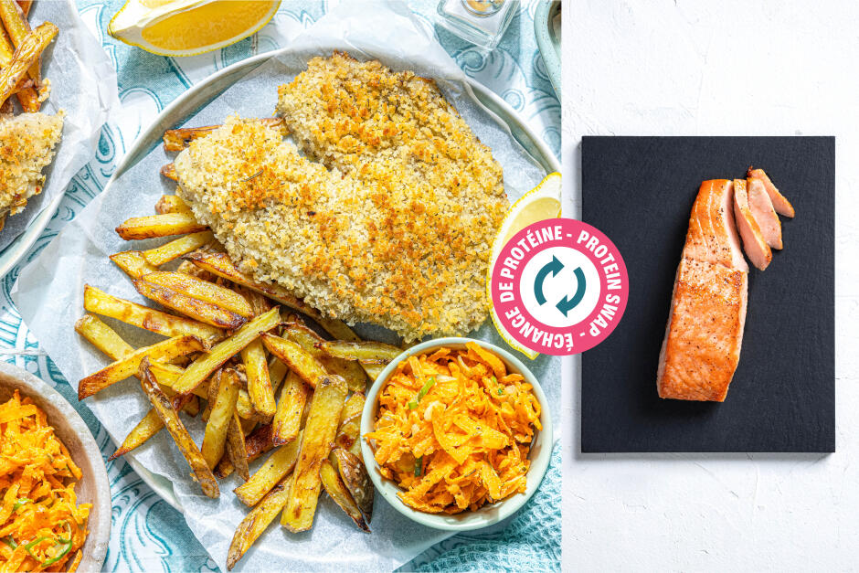 Protein Swap | Golden Sheet Pan Fish & Chips