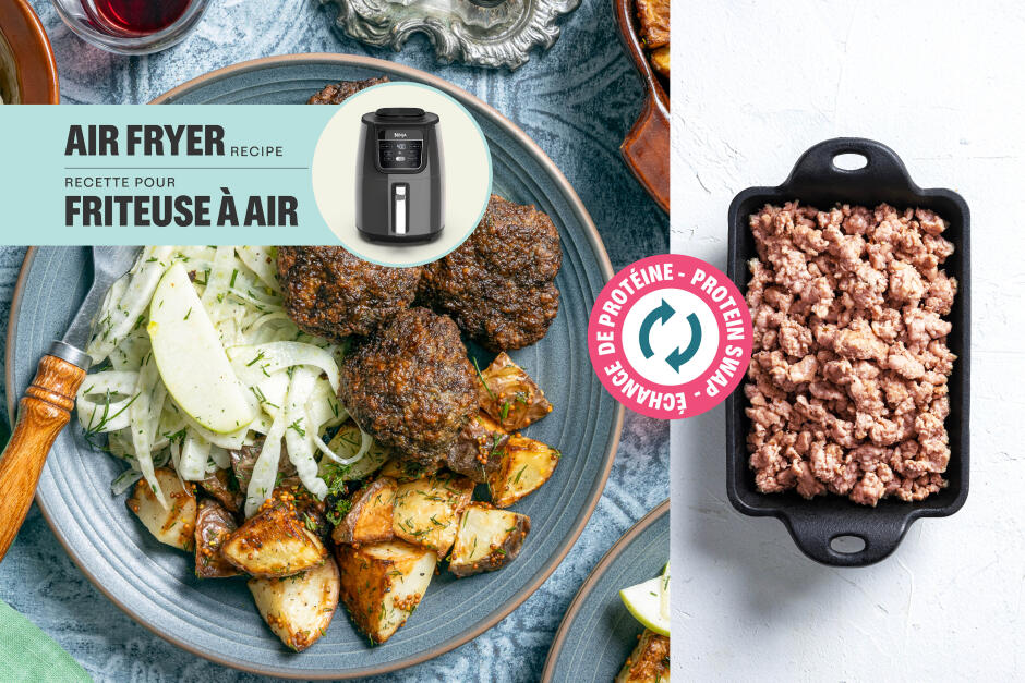 Protein Swap | Pork Frikadellen & Mustardy Potatoes