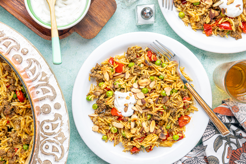 Fragrant Ground Beef Hashweh
