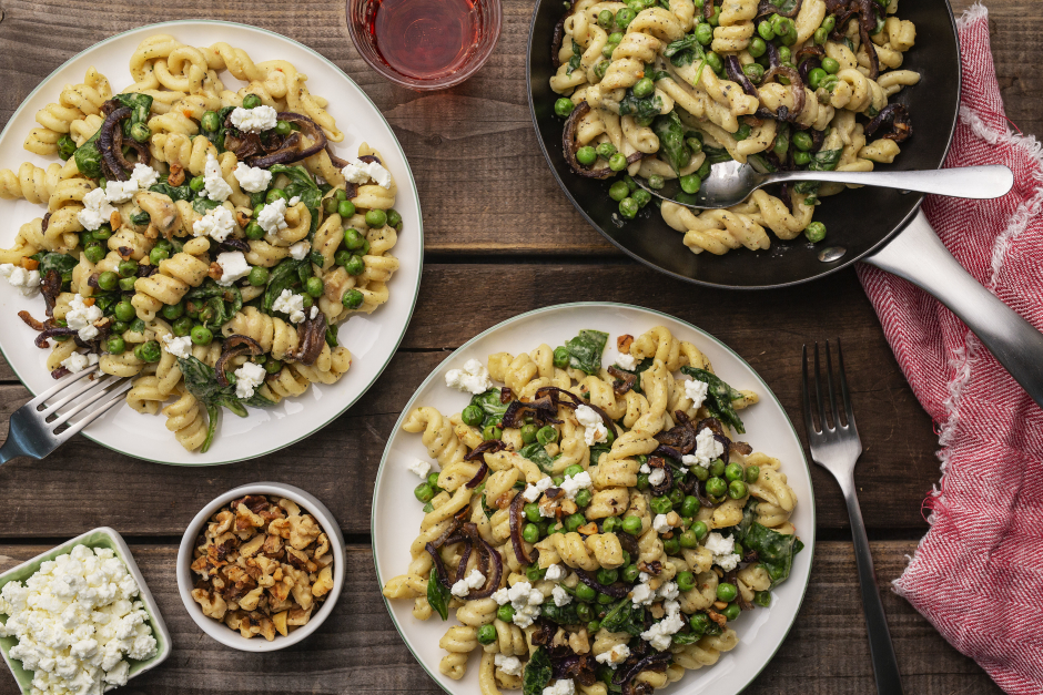 Fresh Torchiette, Goat Cheese & Toasted Walnuts