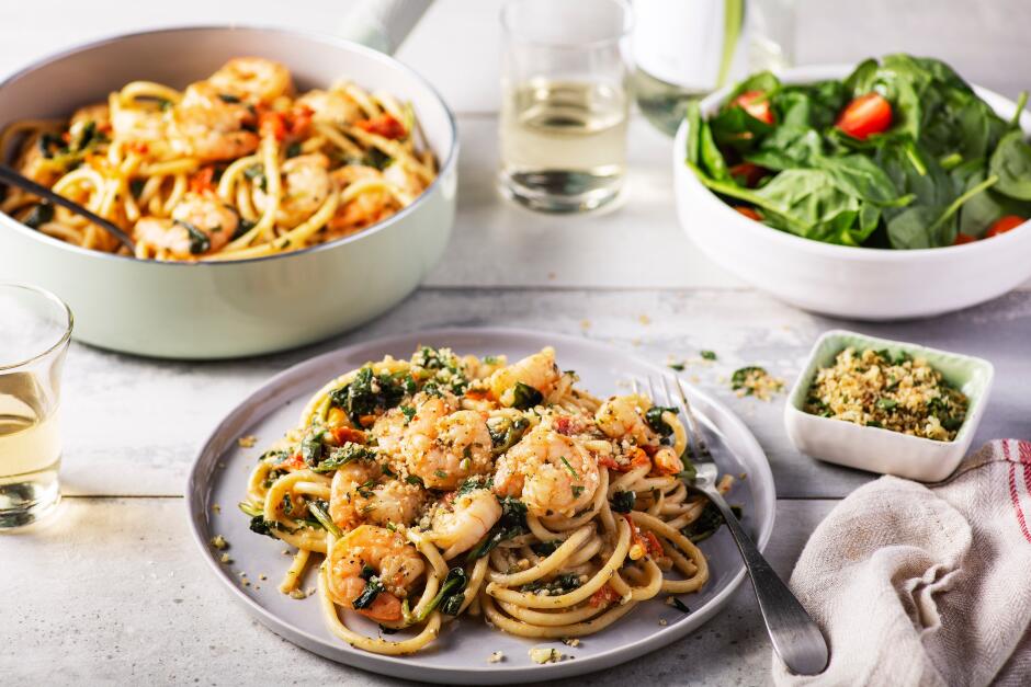 Protein Swap | Salmon Scampi Bucatini