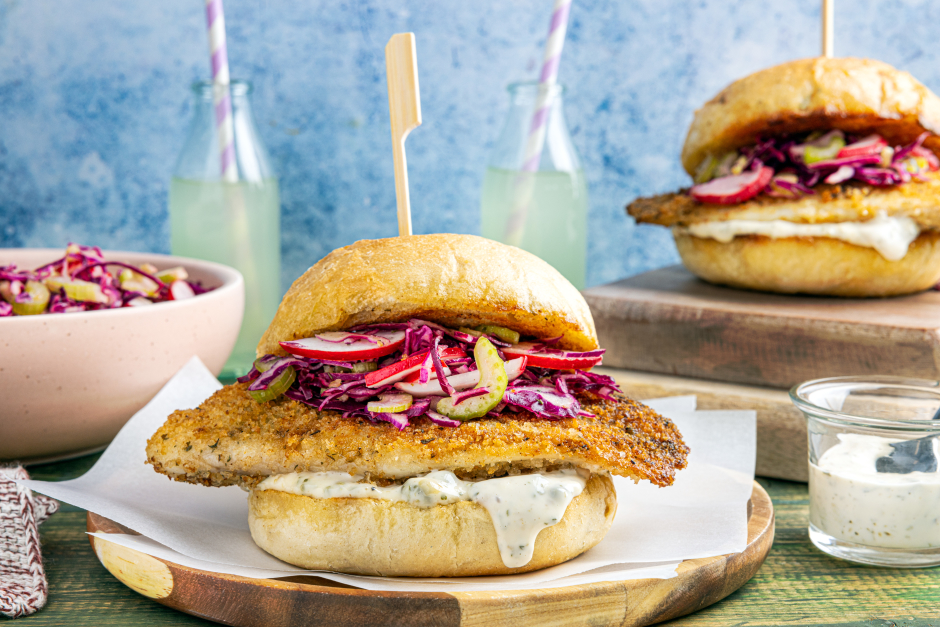 Golden Crispy Tilapia Sandwiches