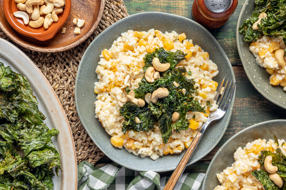 Risotto crémeux à la courge et au lait de coco