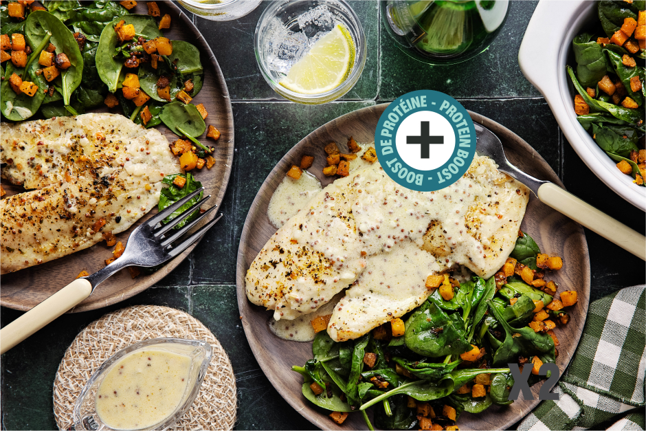Protein Boost | Carb-Wise: Double Tilapia with Lemon Cream Sauce