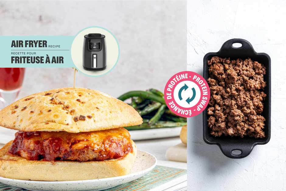 Échange de protéine | Burgers de bœuf haché pizzaiola à la friteuse à air
