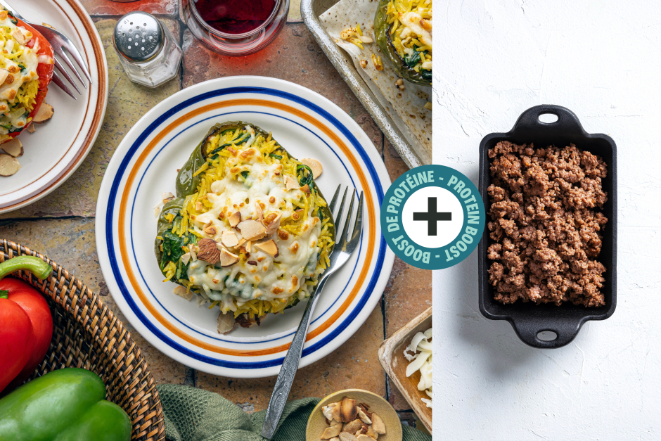 Protein Boost | Curried Beef & Basmati Stuffed Peppers