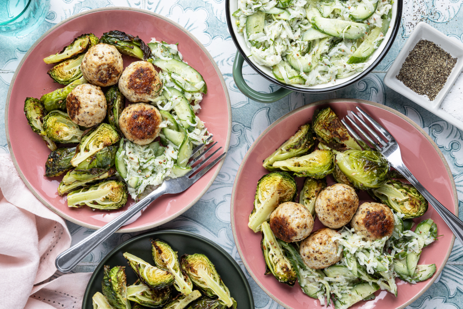 Sain + Sensé: Boulettes de porc et moutarde
