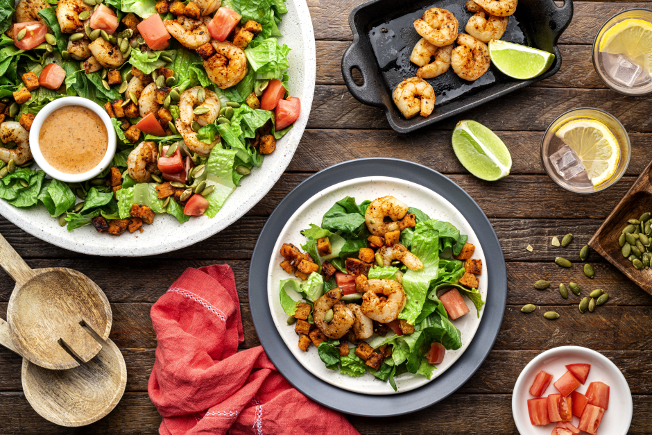 Calorie-Wise: Santa Fe-Style Shrimp Caesar Salad