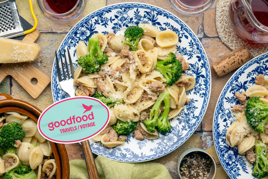 Goodfood voyage : saucisse et orechiettes aux brocolis d'Italie