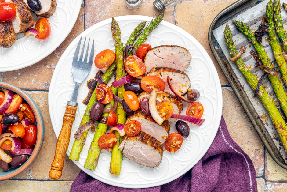 Mediterranean Shores Roasted Pork Tenderloin