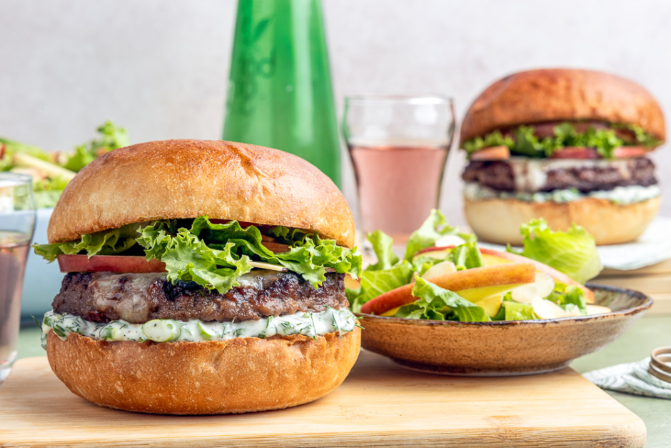 Green Goddess Impossible™ Beef Cheeseburgers