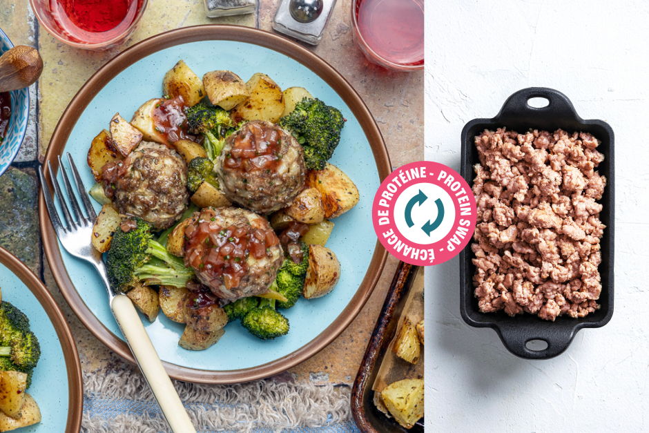 Protein Swap | Scandi Pork Meatball Traybake