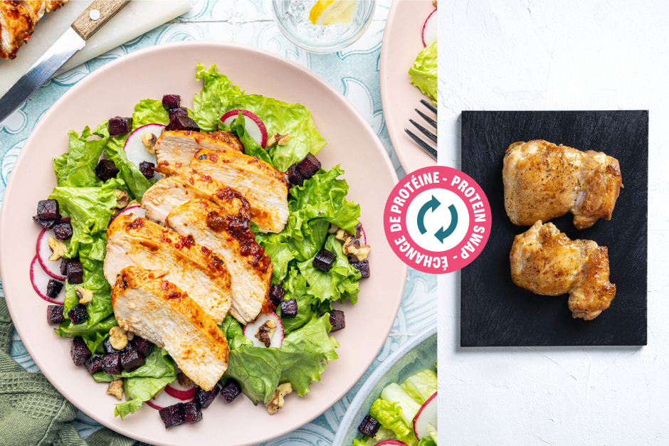 Protein Swap | Quick Smoky-Sweet Ajvar Chicken Thighs