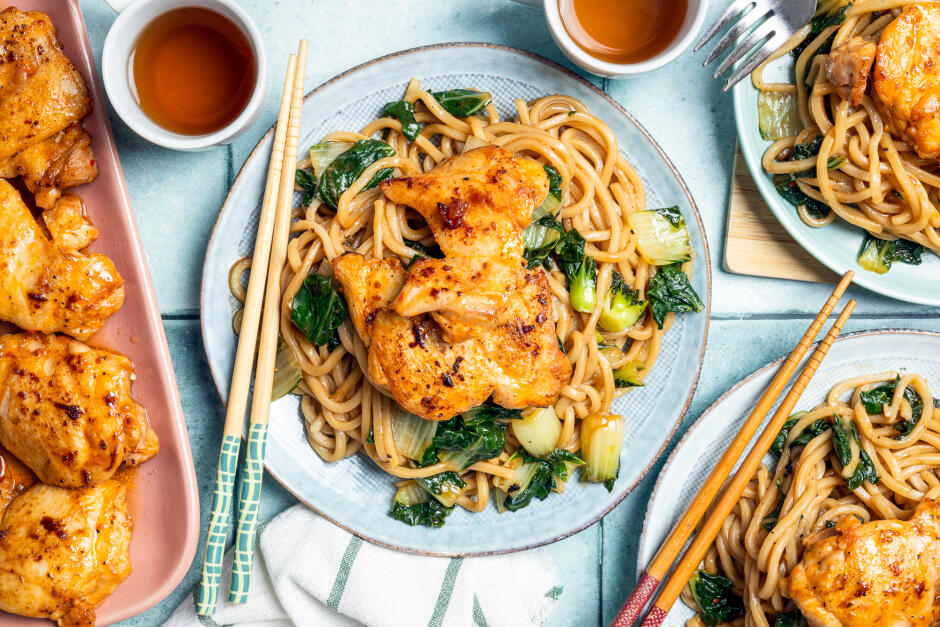Nouilles au poulet hoisin-gingembre